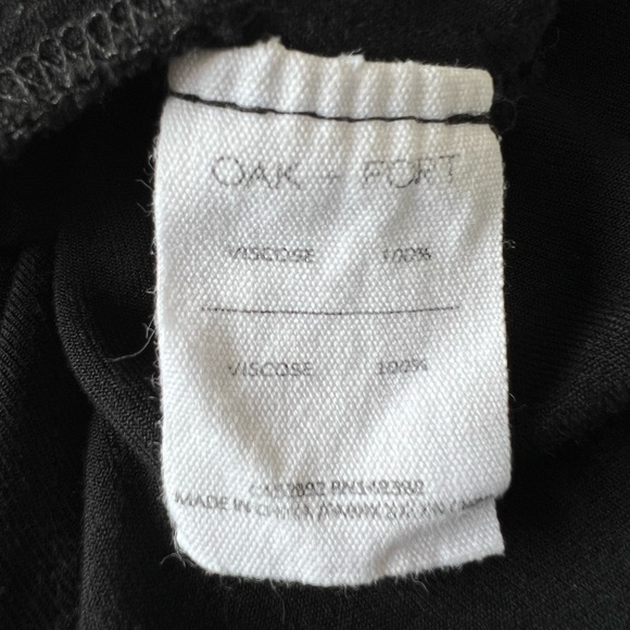 Oak + FORT Button Front Mini Midi Coverup Dress Shirtdress Black S - Picture 8 of 9